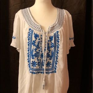 Peasant Top Hippy Bohemia Style & Co 2X Plus Size